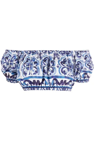Dolce & Gabbana Majolica-print crop top
