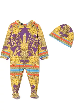 VERSACE Bebé Babygrows & Pijamas - Baroque pattern-print babygrow set