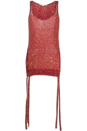 Stella McCartney Sequin-embellished knit tank top