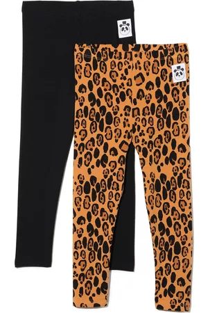 Mini Rodini Menina Conjuntos - Set-of-two leopard print leggings