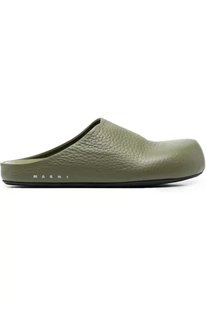 Marni Mulher Socas - Pebbled-textured clog slides