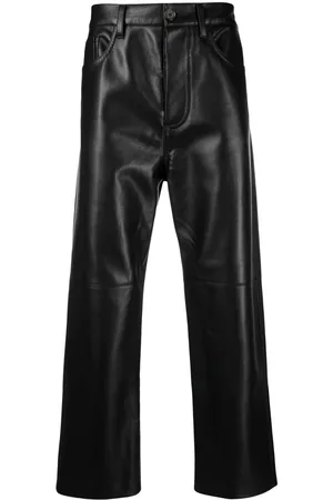 Nanushka Straight-leg leather trousers
