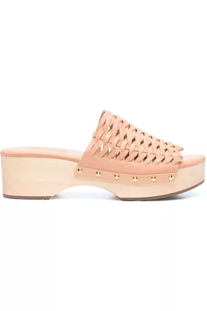 Ancient Greek Sandals Mulher Socas - Woven leather clogs