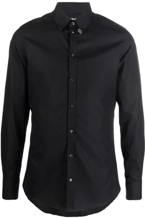 Dolce & Gabbana Homem Camisa Formal - DG logo plaque shirt