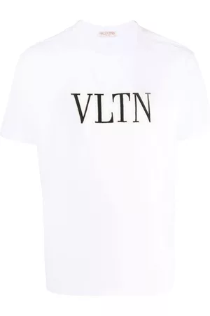 VALENTINO Homem T-shirts & Manga Curta - VLTN logo-embroidered T-shirt