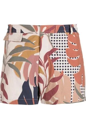 AMIR SLAMA Leaf-print swim shorts