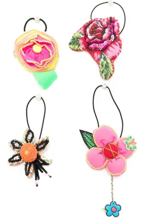 AMIR SLAMA Floral-appliqu?? hair scrunchie