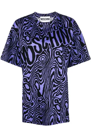 Moschino Zebra-print round-neck T-shirt