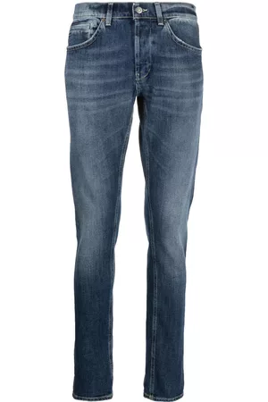 DONDUP Homem Slim - Stonewashed mid-rise jeans