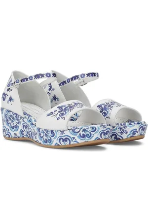 Dolce & Gabbana Majolica-print leather sandals