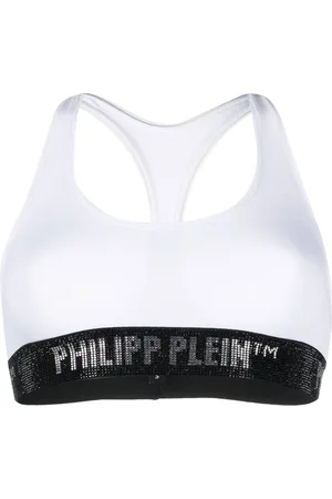 Philipp Plein Logo-embellished cotton sports bra