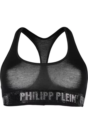 Philipp Plein Logo-embellished cotton sports bra