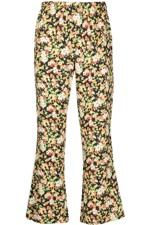 Marni Floral-print pull-on trousers