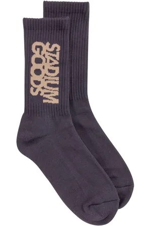 Stadium Goods Ribbed logo "Soot" socks