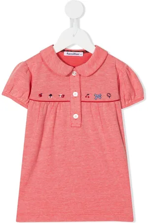Familiar Embroidered-pattern detail polo shirt