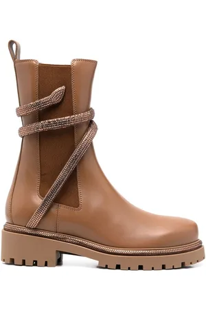 RENE CAOVILLA Cleo crystal-embellished Chelsea boots