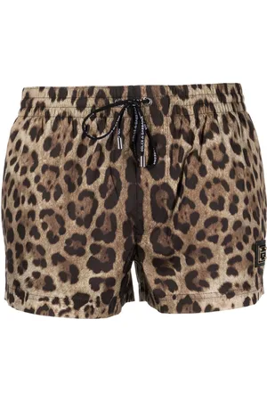 Dolce & Gabbana Leopard-print swim shorts