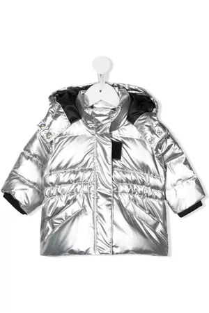 Givenchy Kids Metallic-effect hooded padded coat