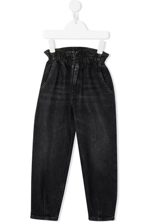 DONDUP KIDS Ruched-waist straight jeans