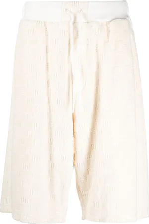 AMBUSH Monogram towelling-finish track shorts