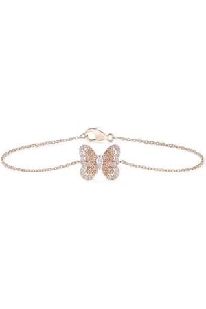 De Beers 18kt rose gold Portraits of Nature Butterfly diamond bracelet