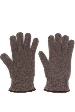 Paul & Shark Logo-patch wool gloves