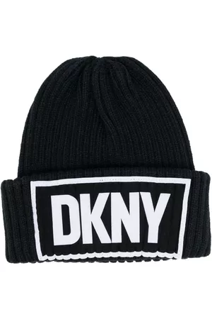 DKNY Logo-patch knitted hat