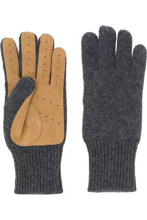 Brunello Cucinelli Panelled knitted gloves