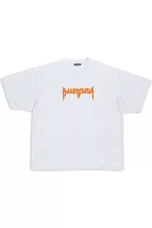 Balenciaga Homem T-shirts & Manga Curta - Oversized metal logo T-shirt