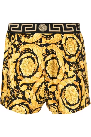 VERSACE Baroque-print silk boxer shorts