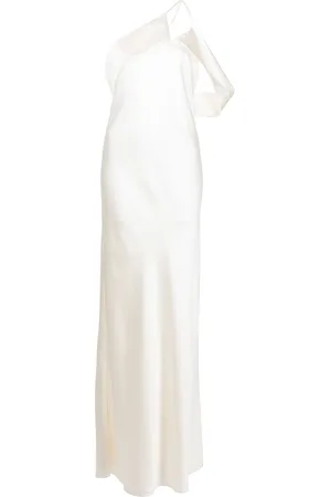 Michelle Mason Bias-cut one-shoulder gown