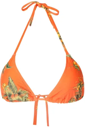 Lygia & Nanny Floral-print halterneck bikini top