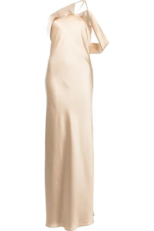 Michelle Mason Bias-cut one-shoulder gown