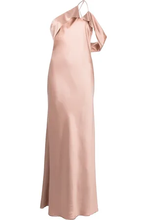 Michelle Mason Bias-cut one-shoulder gown