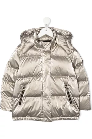 Michael Kors Metallic hooded padded coat
