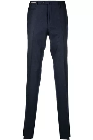 corneliani Homem Calças - Wool and cotton-blend trousers