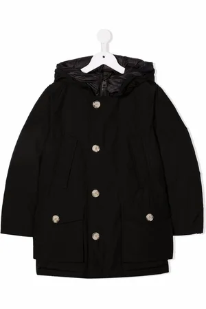 Woolrich Buttoned hooded coat