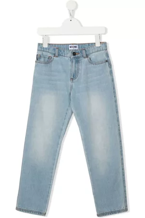 Moschino Logo-patch slim-cut jeans