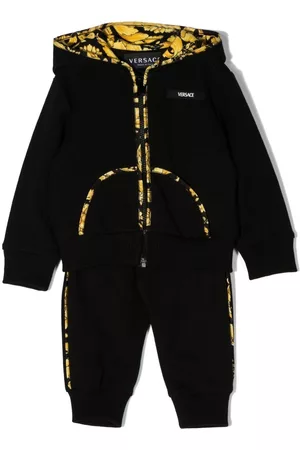 VERSACE Baroque-print trim tracksuit set