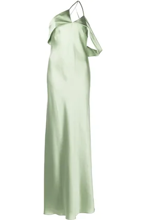 Michelle Mason Bias-cut one-shoulder gown