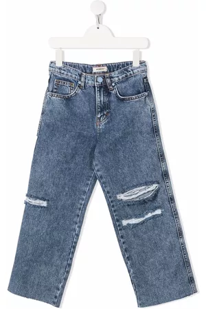 Pinko Kids Ripped straight-leg jeans