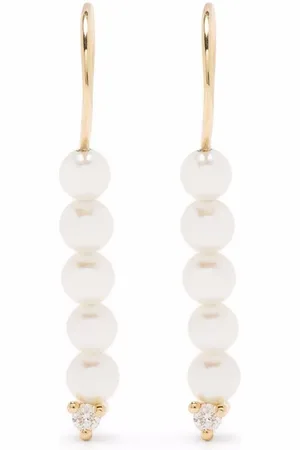 Mizuki 14kt Sea of Beauty diamond akoya pearls earrings