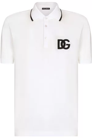 Dolce & Gabbana DG embroidered piqué polo shirt