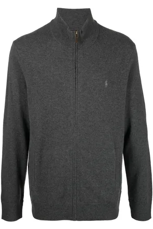 Ralph Lauren Embroidered-logo zip-up cardigan