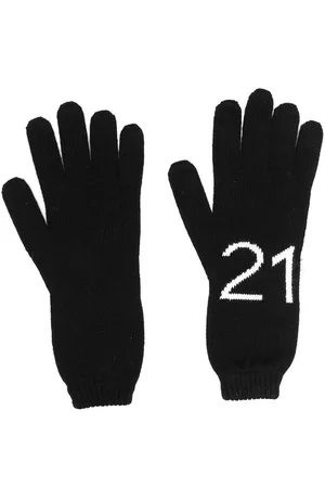 Nº21 Menino Luvas - Logo intarsia-knit gloves