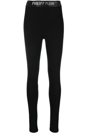 Philipp Plein Gem logo-waistband leggings