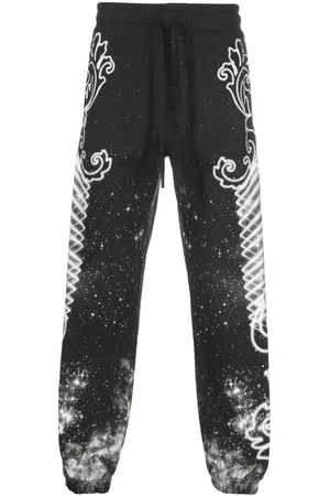 VERSACE Galaxy-print cotton track-pants