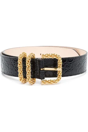 By Far Katina crocodile-effect belt