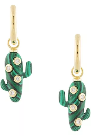 ESHVI Mulher Argolas - Cactus-pendant hoop earrings