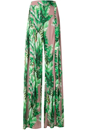 AMIR SLAMA Graphic-print wide-leg trousers